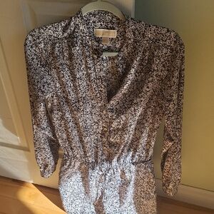 Michael Kors Monochrome Patterned Blouse